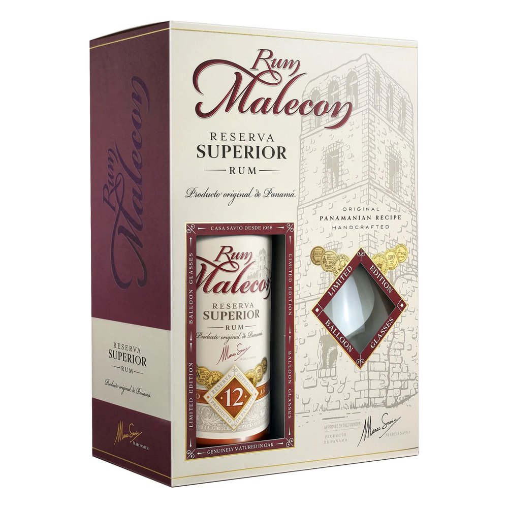 Rum Malecon Reserve Superior 15 Yo + 2 Kieliszki 40% 700 ml