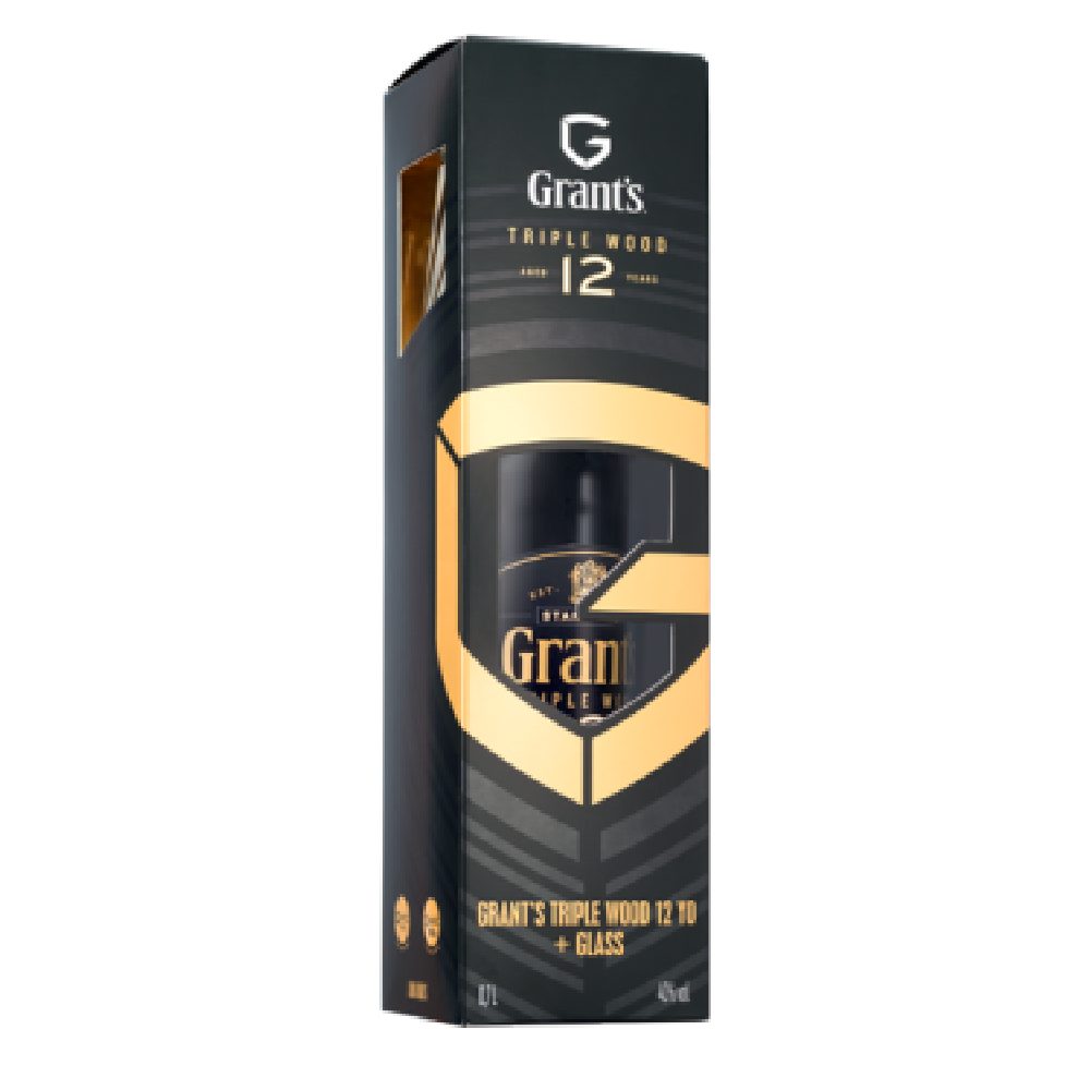 Whisky Grant's 12 YO 40% 700 ml + szklanka