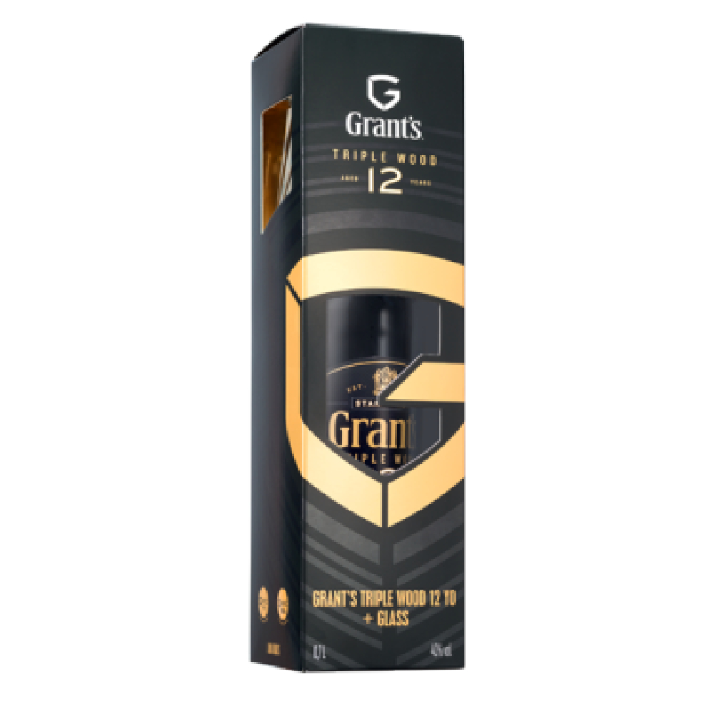 Whisky Grant's 12 YO 40% 700 ml + szklanka