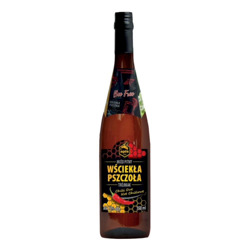 Miód Pitny Wściekła Pszczoła Trójniak 13% 750 ml