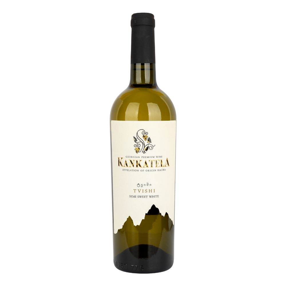 Wino Georgian Kankatela Tvishi 2022 11,5% białe półsłodkie 750 ml