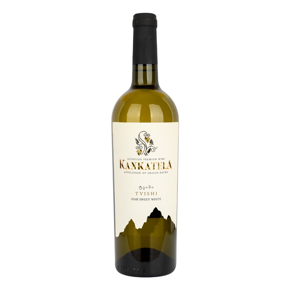 Wino Georgian Kankatela Tvishi 2022 11,5% białe półsłodkie 750 ml