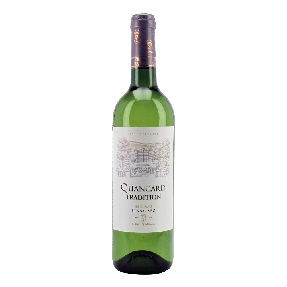 Wino Quancard Tradition Sec Blanc 11,5% białe wytrawne 750 ml