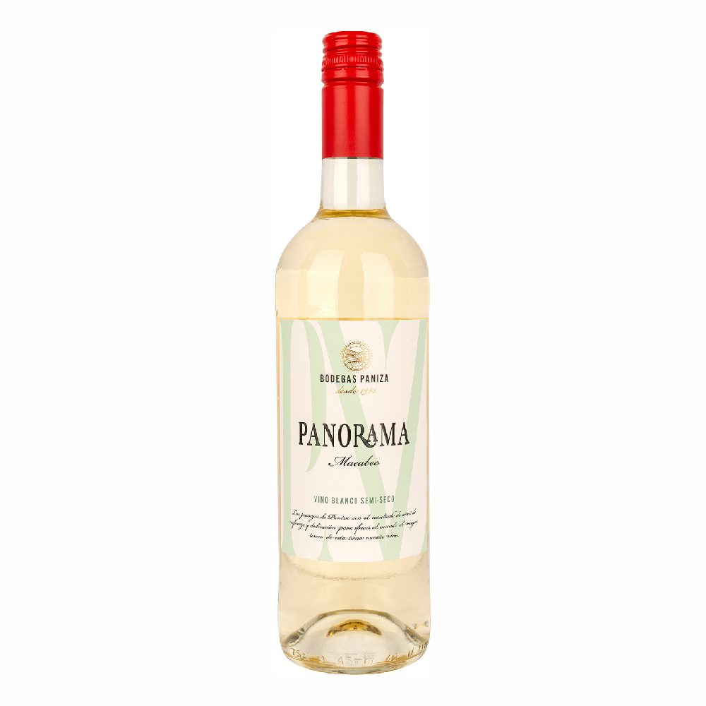 Wino Panorama Macabeo Blanco Semi-Seco 12% białe półwytrawne 750 ml