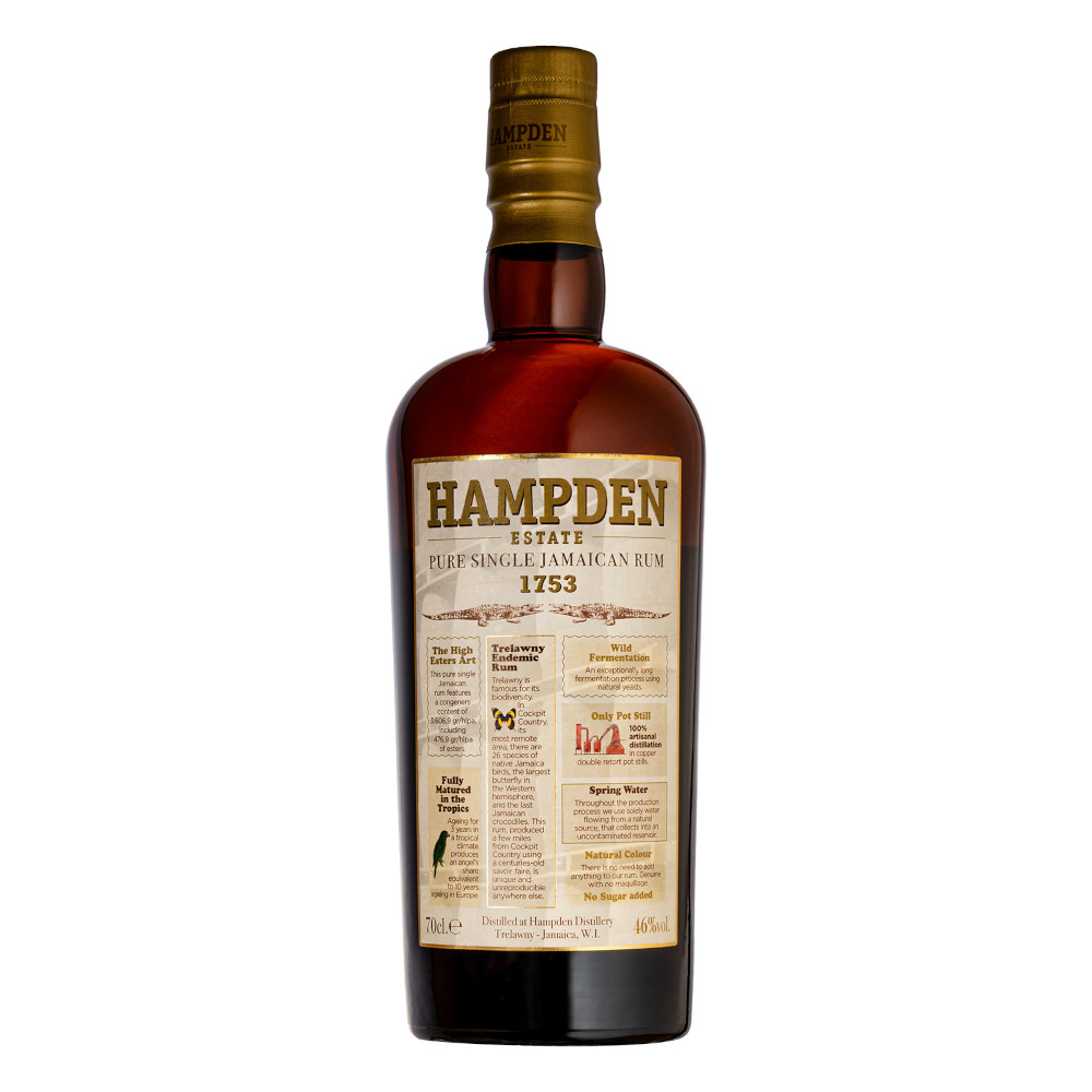 Rum Hampden Estate 1753 Pure Jamaican Rum 46% 700 ml