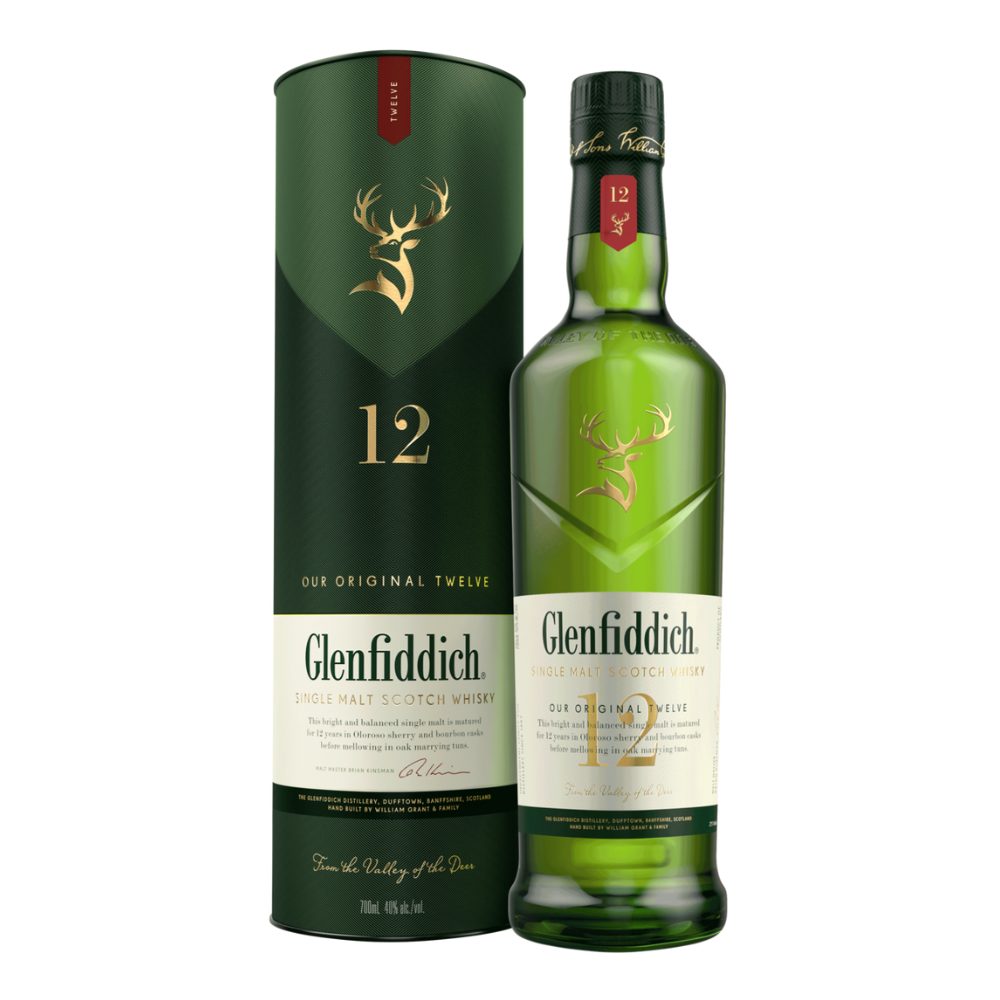 Whisky Glenfiddich 12 YO 40% 700 ml tuba