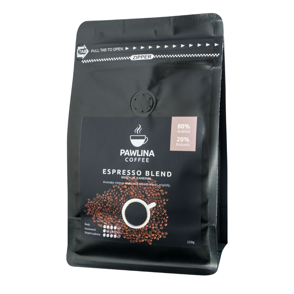 Kawa  Pawlina Coffee 80% Arabica  20% Robusto 250 g
